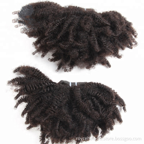 Reliable Hair Vendor 100% Unprocessed Raw Virgin Afro Kinky Remi Human Hair Weft